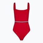 Tommy Hilfiger women's one-piece swimsuit Square Neck One Piece primary red