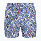 Tommy Hilfiger men's swim shorts SF Medium Drawstring Print multi monogram blue spell