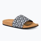 Tommy Hilfiger women's Emblem Cork Slide space blue slides