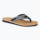 Tommy Hilfiger women's flip flops Cork Beach Sandal space blue