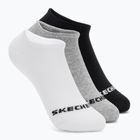 Children's socks SKECHERS Non Terry No Show 3 pairs white/grey