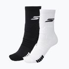 Men's socks SKECHERS Select Terry Crew 2 pairs white/black