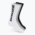 Socks SKECHERS Terry Crew 1/2 3 pack grey/black