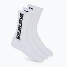 Men's socks SKECHERS 1/2 Terry Crew 3 pairs white/black