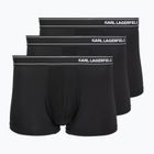 Men's boxers KARL LAGERFELD Stripe Logo Micro Trunk 3 pairs black