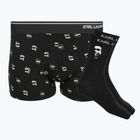 Men's trunks + socks set KARL LAGERFELD Ikon Trunk aop karl dot black
