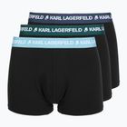 Men's boxers KARL LAGERFELD Logo Trunk Colorband 3 pairs dark sea/indigo/blue