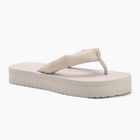 Women's Calvin Klein YW0YW01723 Beach Sandal Flatform Ttxr Satin triple eggshell flip flops