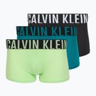 Boxers Calvin Klein 000NB3775A Trunk 3 pairs black/teal breeze/forest freeze