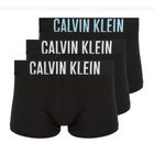 Men's boxers Calvin Klein 000NB3608A Trunk 3 pairs black with harbor mist logo/ black with