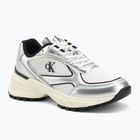 Women's shoes Calvin Klein YW0YW02063 Hike Runner Lace Up Mesh Mix silver/black/bright white