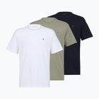 Men's T-shirt Tommy Hilfiger Cotton Short 3 pack navy blue/utility sage/white