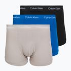 Men's boxers Calvin Klein 0000U2662G Trunk 3 pairs classic blue/porpoise/black
