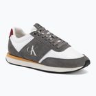 Men's shoes Calvin Klein HM0HM02212 Retro Runner Bans Leather Suede granite gray/white/rhubarb