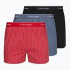 Men's boxers Calvin Klein LV00NB4727 Boxer Slim black/prep emblem goji berry/grisai