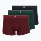 Men's boxers Tommy Hilfiger Trunk 3 pack navy blue/nocturnal green/burgundy
