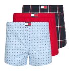 Men's boxers Tommy Hilfiger Woven Boxer Print 3 pack rwb foulard/med red/rwb w chck