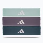 Exercise rubber set adidas Resistance Band 3 pcs. green/ violet/ blue