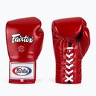 Fairtex Pro Competition Boxing Gloves Locked Thumb Leather red
