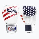 Fairtex Universal "Tight-Fit" Design USA white boxing gloves