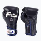 Fairtex Stylish Angular Sparring Boxing Gloves - Locked Thumb blue