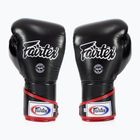 Fairtex Stylish Angular Sparring Boxing Gloves - Locked Thumb black/white/red