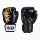 Fairtex Deluxe Tight-Fit black boxing gloves