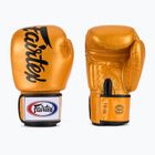 Fairtex Deluxe Tight-Fit gold boxing gloves