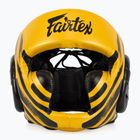 Fairtex Microfiber Headguard boxing helmet gold