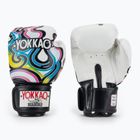 Men's boxing gloves YOKKAO Flames white