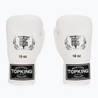 Top King Muay Thai Pro white boxing gloves