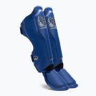 Top King Pro Semi Leather blue tibia and foot protectors