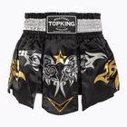 Top King Thai Boxing training shorts black/white/gold