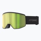 Atomic Four Pro HD Photo all black/green gold ski goggles