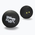 Wilson Staff Ball Double Yellow Dot squash balls 3 pcs black
