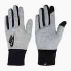 Women's Nike Club Fleece grey heather/black/black running gloves