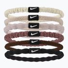 Nike Flex Hair Tie elastics 6 pcs sail/lt orewood brn/white