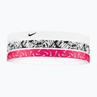 Nike Printed Headbands 3 pcs white/aster pink/black