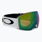 Oakley Flight Deck matte white/prizm snow jade iridium ski goggles OO7050-36