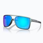 Oakley Castel matte silver/blue colourshift/prizm sapphire sunglasses