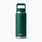 Thermal bottle YETI Rambler Straw 769 ml black forest green