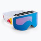 Red Bull SPECT Magnetron Slick ski goggles shiny silver/white/red blue mirror/dusk blue snow 004