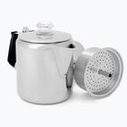 GSI Outdoors Glacier Stainless 6 Cup Perc W/Silicone Handle polished hiking cafe