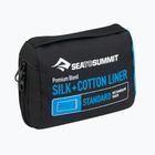 Sea to Summit Silk/Cotton Traveller with Pillow sleeping bag insert marine ASLKCTNYHASF