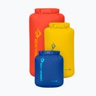 Waterproof bag set Sea to Summit Lightweight Dry Bag 3 pcs. 3, 5, 8 l surf the web/sulphur/spicy orange