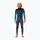 Men's Rip Curl Omega 5/3 mm GB B/Zip 70 grey-blue swimming wetsuit 113MFS