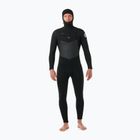 Men's Rip Curl Dawn Patrol Hooded 6/4 mm Chest Zip Swim Foam Black