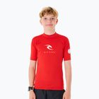 Rip Curl Corps Rash Vest children's swim shirt 40 red 11NBRV