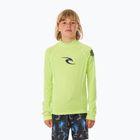 Rip Curl Brand Wave UPF Rash Vest children's swimming longsleeve lime
