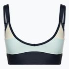 Rip Curl Block Party Spliced Crop swimsuit top navy